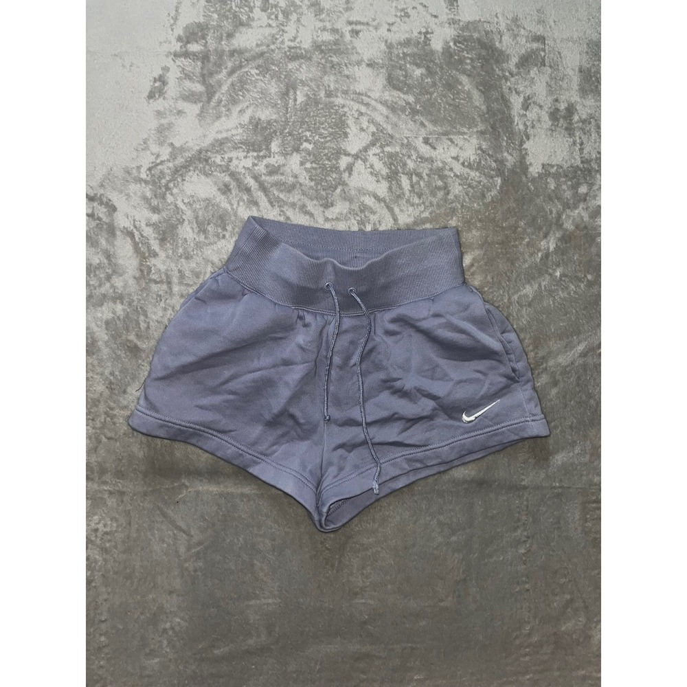 Nike Women Shorts Athletic Grey Drawstring Logo Gym Workout Casual XS